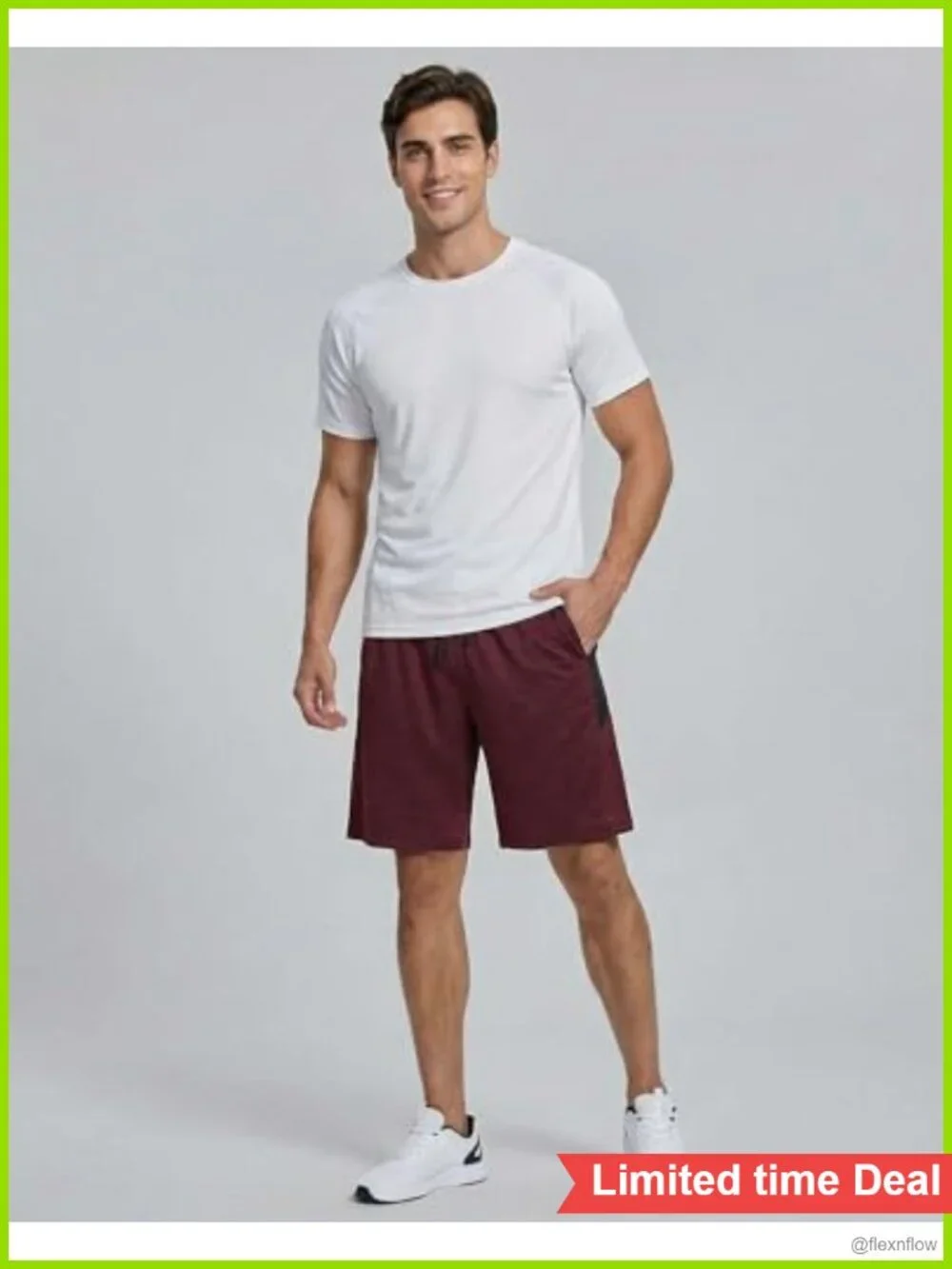 5 Pack Men's Quick Dry Drawstring Athletic Shorts 9